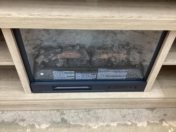 SCOTT LIVING MEYERSON 60 in. Freestanding Media Console Wooden Electric Fireplace