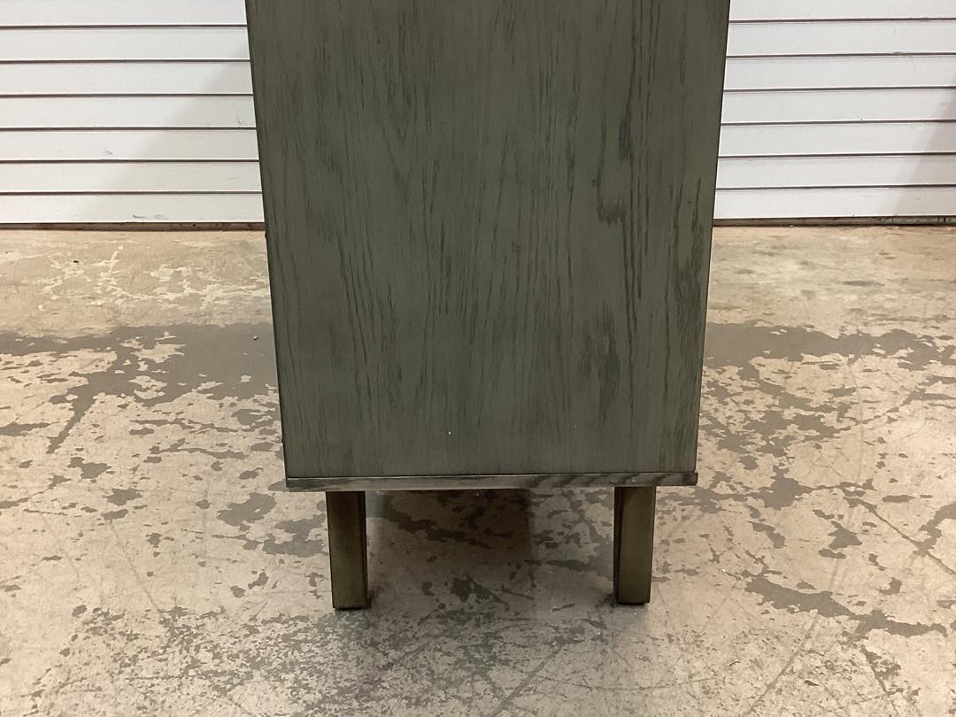 SCOTT LIVING ROSALIE 65 in. Freestanding Media Console Wooden Electric Fireplace in Warm Gray Birch