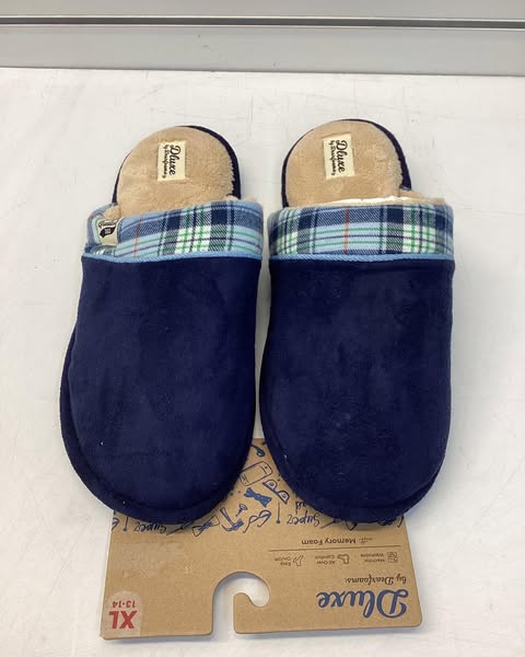 Deluxe by Dearfoam Mens Slippers, Size XL (13-14)