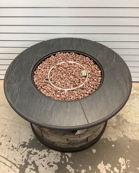 Bond 36-in W 50000 Maximum BTUs Composite Round Portable Liquid propane Fire pit