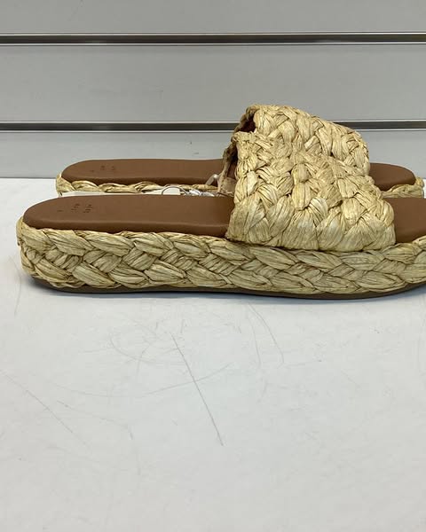 Women's Casey Braided Raffia Platform Slide Sandals, Size 9