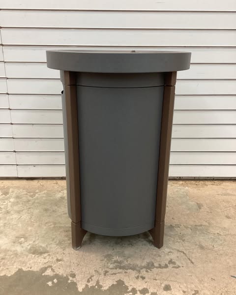 Threshold Column Propane Fire Pit Gray