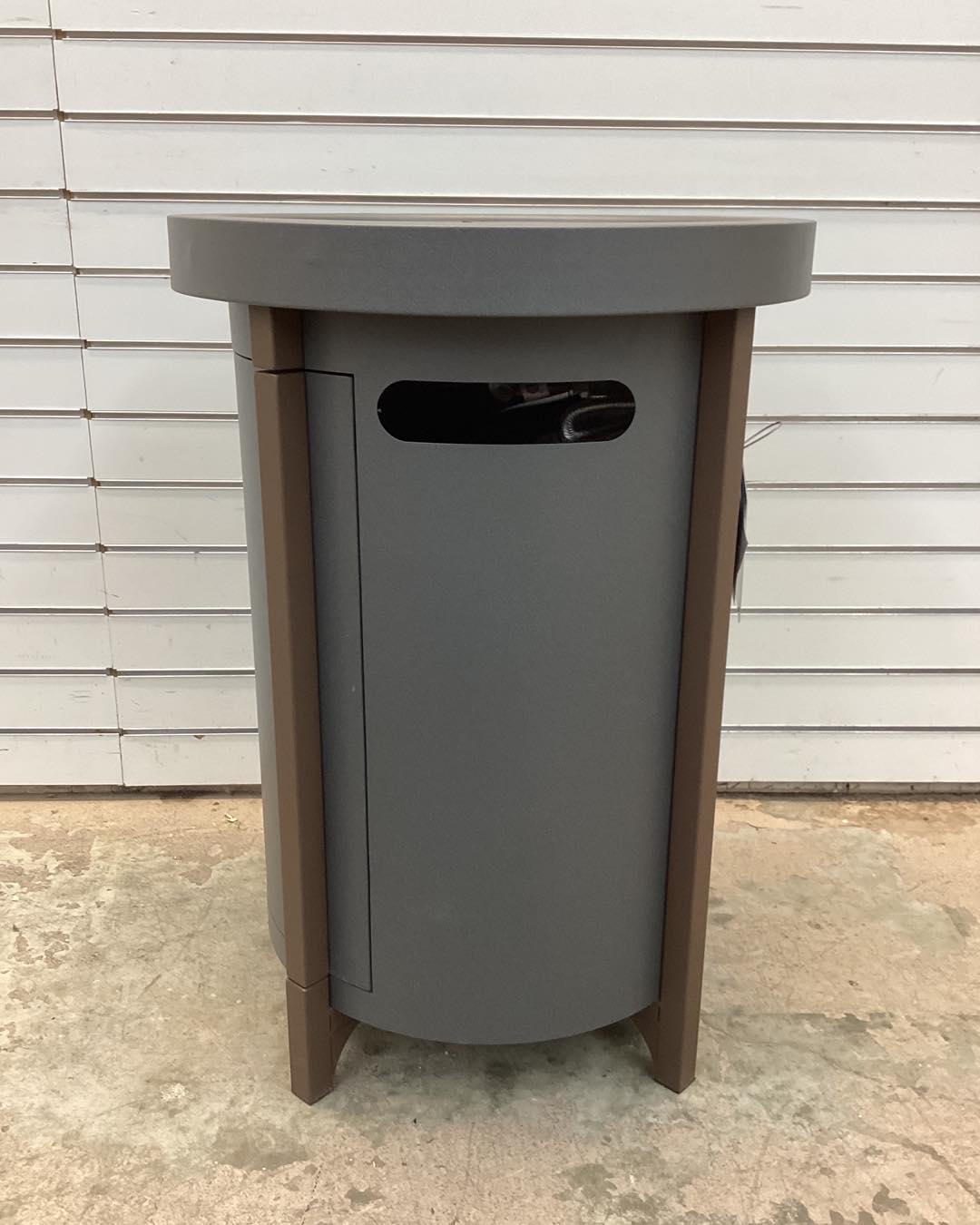 Threshold Column Propane Fire Pit Gray