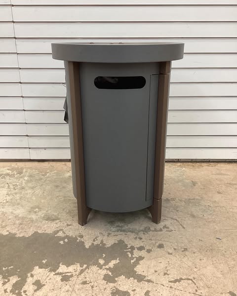Threshold Column Propane Fire Pit Gray