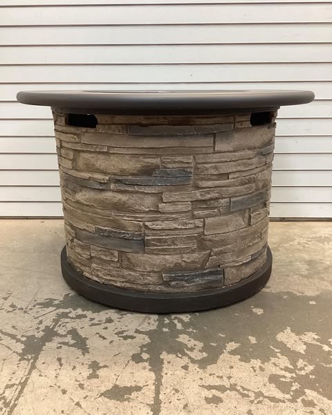 Bond 36-in W 50000 Maximum BTUs Composite Round Portable Liquid propane Fire pit