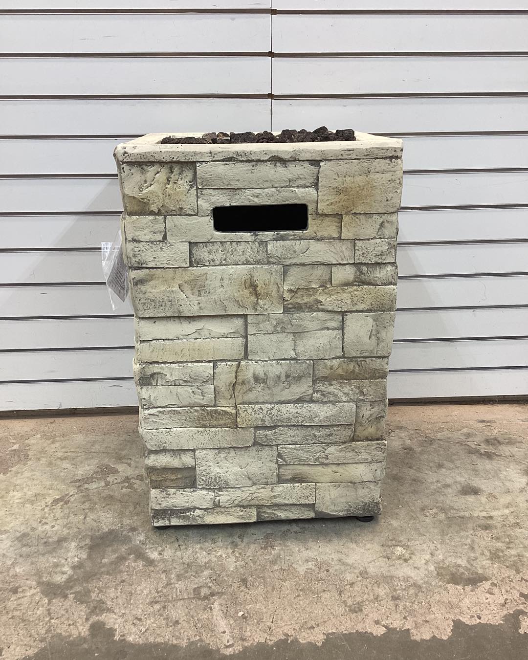 Threshold 16" Stack Stone Column Fire Pit Light Brown