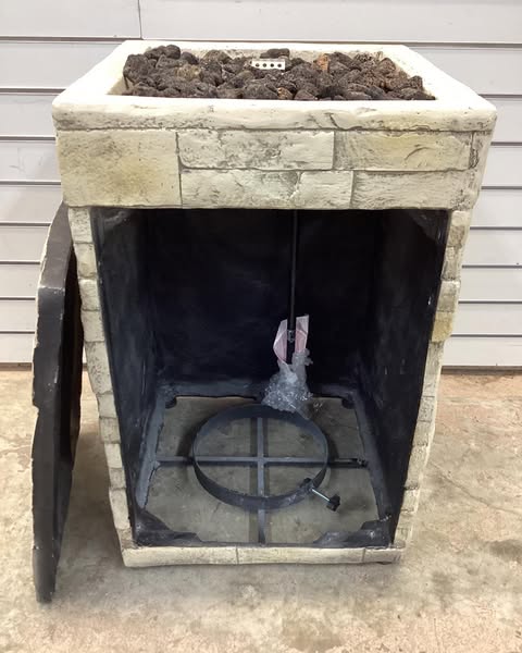 Threshold 16" Stack Stone Column Fire Pit Light Brown