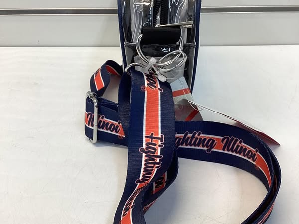 University of Illinois Smu Clear Camera Bag With Chenille Lettering