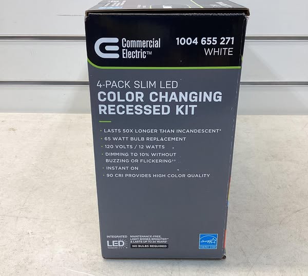 Commercial Electric Premium Series 6 in. LED, 2-Level Lumen Select, Ultraslim Canless Recessed Light, Adjustable CCT (4-Pack)