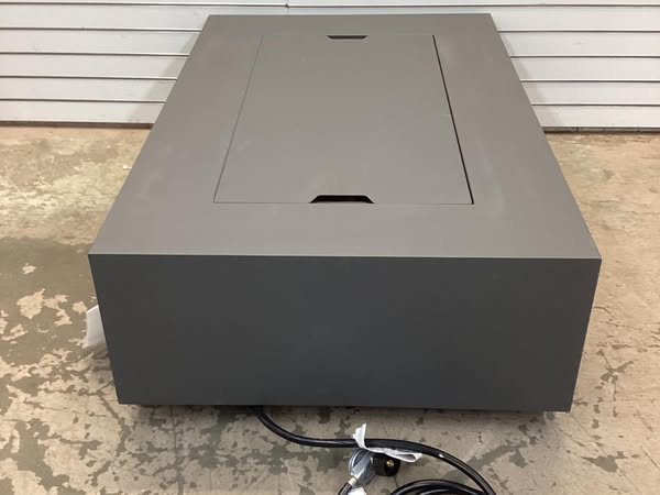 Real Flame Aegean Small Rectangle Fire Table with NG Conversion Mist Gray