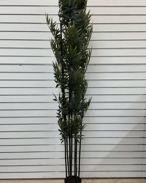 Nearly Natural Indoor and Outdoor 6 ft. Artificial Black Bamboo Tree