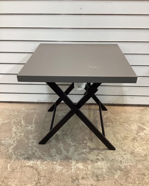 Henning Folding Patio Accent Table Brown - Threshold