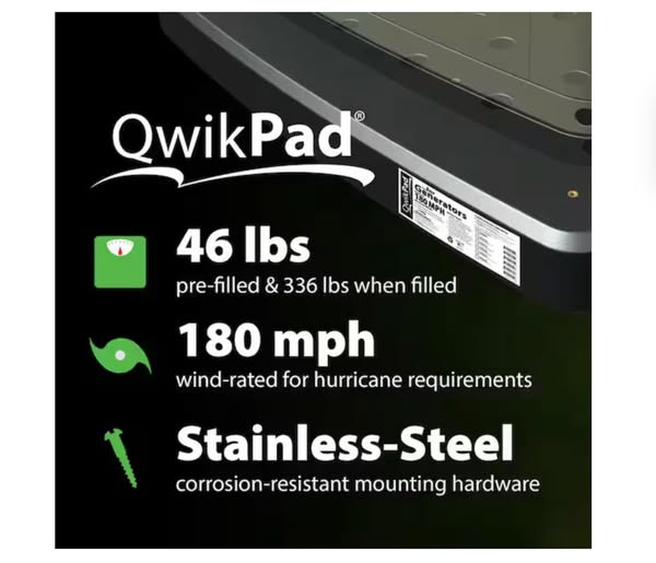 QwikPad Generator Mounting Pad