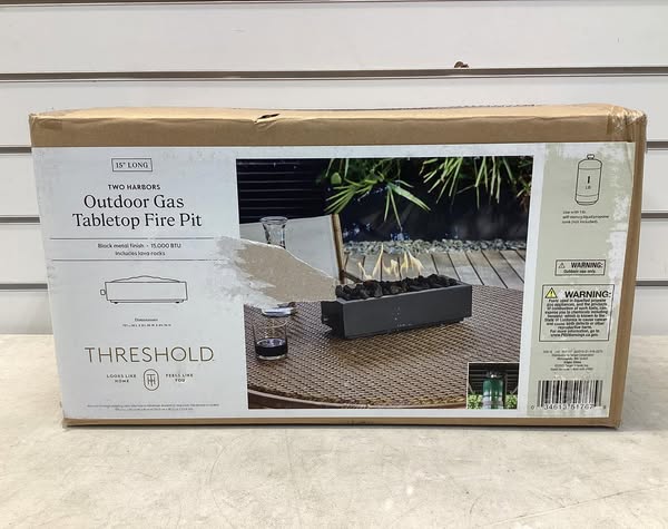 Two Harbors 14" Patio Tabletop Fireplace Black - Threshold