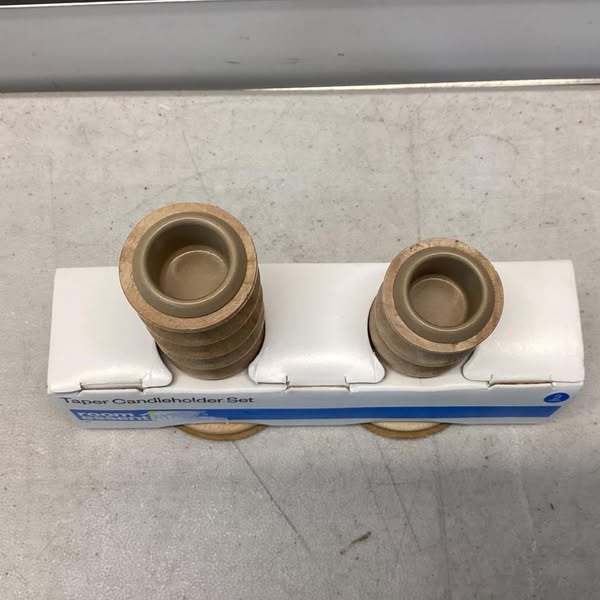 2pk Wood Taper Candle Holder - Room Essentials