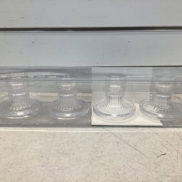 4pk Glass Taper Candle Holder