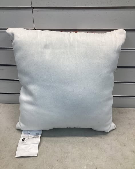 18"x18" Stacked Geo Woven Square Outdoor Throw Pillow White/Dark Red - Threshold