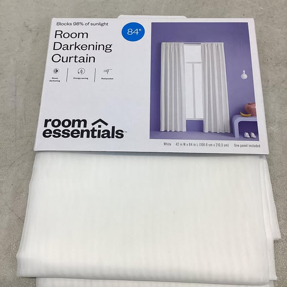 1pc Room Darkening Heathered Window Curtain Panel - Room Essentials