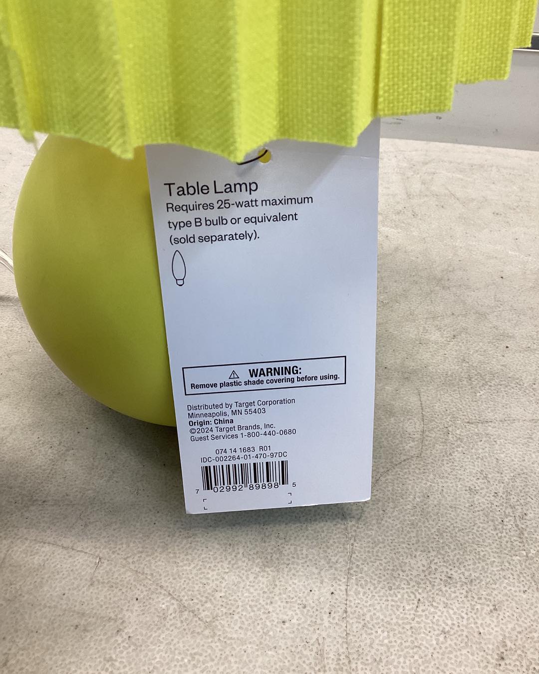 Mini Stick Table Lamp with Pleated Shade - Room Essentials