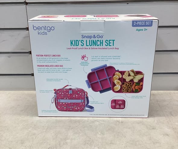 Bentgo 2-Piece Kids Snap & Go Lunch Set: Leak-Proof Lunch Box & Deluxe Insulated Lunch Bag