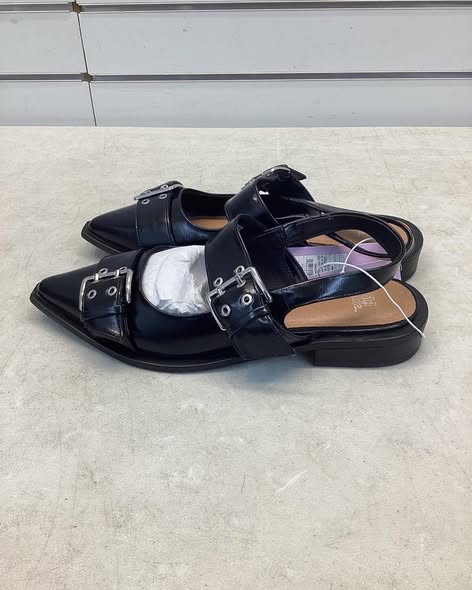 Women's Peyton Double Buckle Slingback Flats with Memory Foam Insole - Wild Fable Size 7