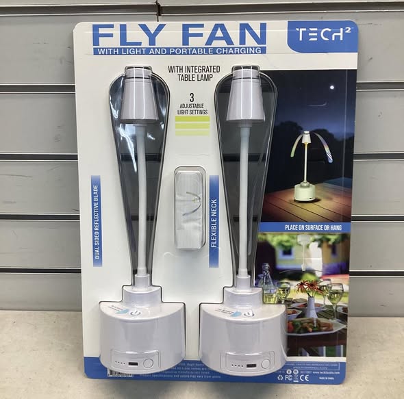 Tech Squared Fly Fan, 2pk.