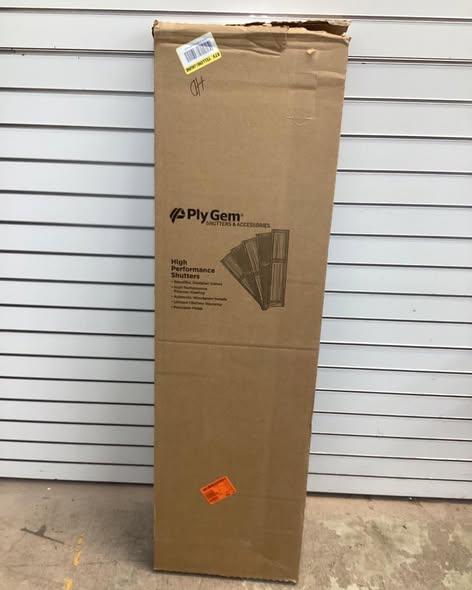 Ply Gem 15 in. x 43 in. Raised Panel Polypropylene Shutters Pair in White