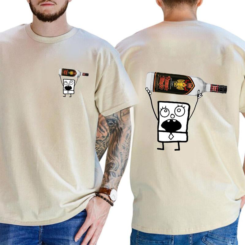 Doodlebob Rumple Minze 2-Sided Shirt for Men & Women - Cotton Crew Neck Unisex Top, Perfect Gift for All