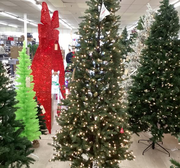 Puleo International 9 ft. Prelit Incandescent Slim Fraser Fir Artificial Christmas Tree with 800 UL Clear Lights