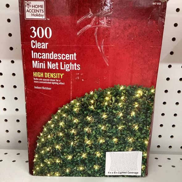 Home Accents Holiday 300-Mini Net Lights High Density Clear Lights 4' x 6'