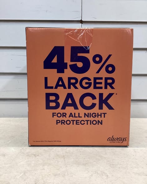 Always Ultra Thin Overnight Pads with Wings, Size 4, 80 ct.