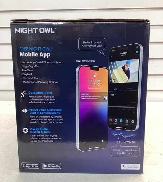 Night Owl 4K Cameras with 2TB NVR Security System, 8pk.