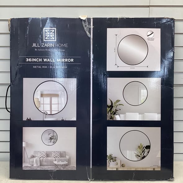 Jill Zarin 36" Elegant Round Metal Wall Mirror