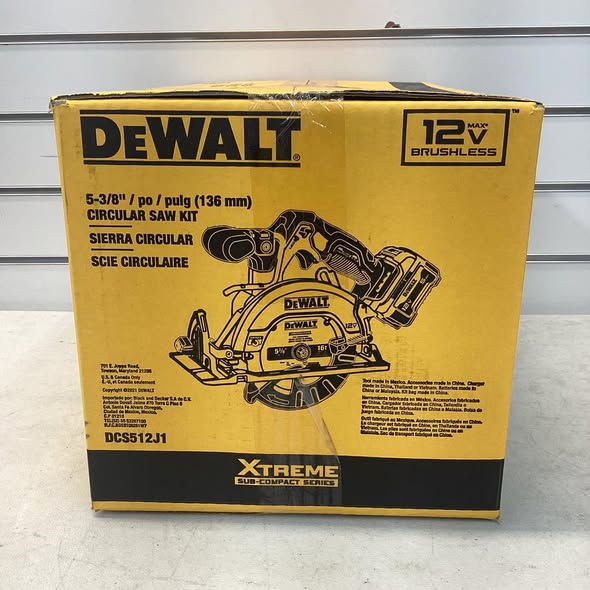 DEWALT DCS512J1 XTREME 12V MAX* BRUSHLESS 5-3/8" CIRCULAR SAW KIT