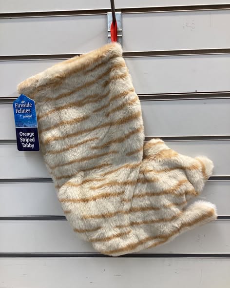 Pronk! Orange Striped Tabby Decorative Cat Christmas Stocking
