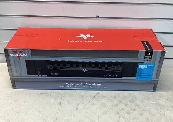Vornado Transom 26 in. 4 Speed Low Profile Window Fan - Lightly Used