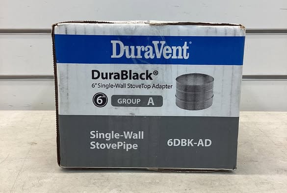 DuraVent DuraBlack Stove Pipe 6in. Diameter Stovetop Adapter