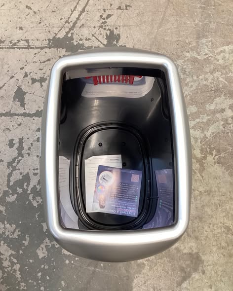 iTouchless 13 Gal. Stainless Steel Oval Metal Household Trash Can with Open Top, and Dual Odor Filters