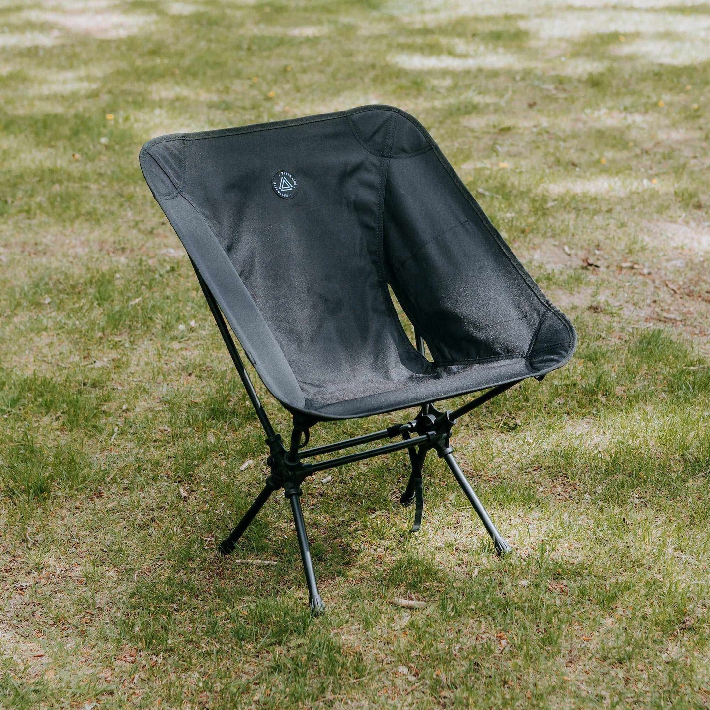 Ultralight Folding Camping Chair – Low Back, Portable Outdoor Chair with Storage Pouch, Army Green