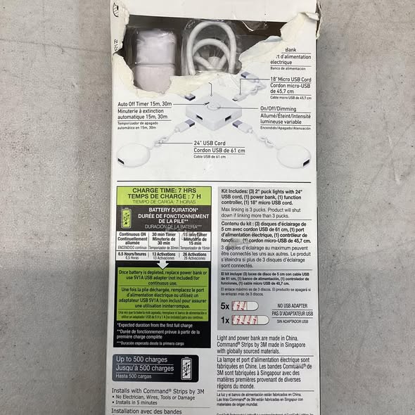 Good Earth Lighting 2-in Rechargeable USB plug-in LED Under Cabinet Puck Light