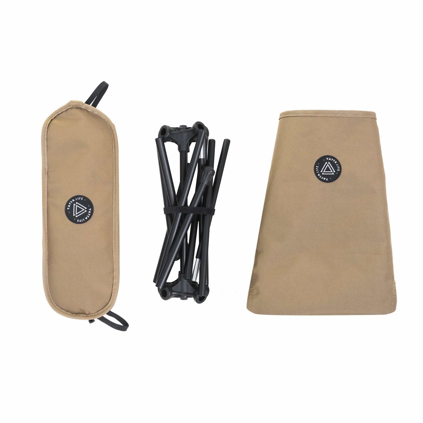 Ultralight Folding Camping Chair – Low Back, Portable Outdoor Chair with Storage Pouch, Army Green