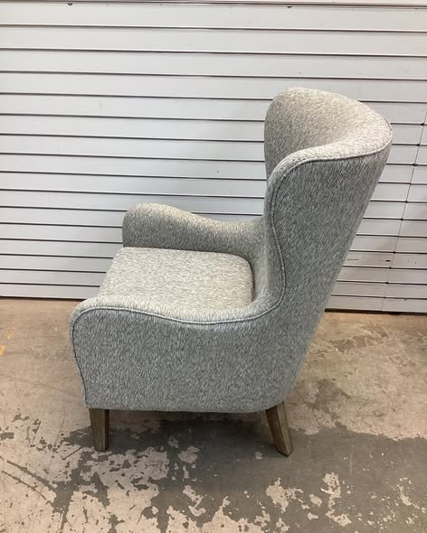 Madison Park Leda Grey Swoop Wing Chair