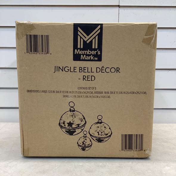 Member's Mark Jingle Bell Décor, Set of 3