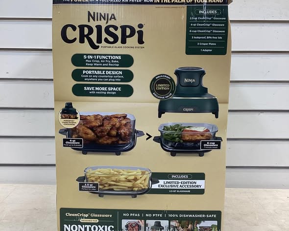 NINJA Crispi 4 Qt. Portable Glass Air Fryer - Lightly Used