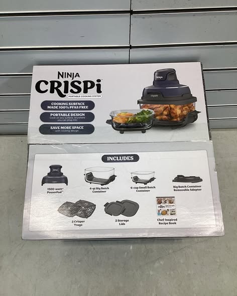 Air Fryer - Ninja Crispi 5-in-1 Portable Glass Air Fryer Cooking System