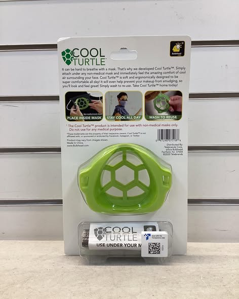 Cool Turtle Mask Enhancer, Keeps You Cool & Dry All Day, Reduces Friction — Face Mask Support Frame Helps You Breathe Easier
