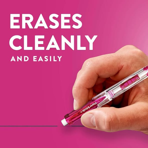 Paper Mate Clear Point 3pk #2 Mechanical Pencils with Eraser & Refill 0.7mm Assorted Colors: Papermate Led Pencils