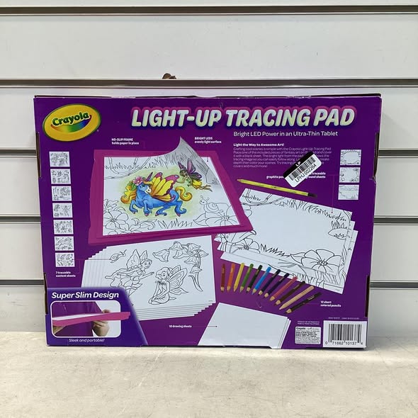 Crayola Light Up Tracing Pad Pink: Creative Drawing Kit for Kids, Includes Colored Pencils & Paper