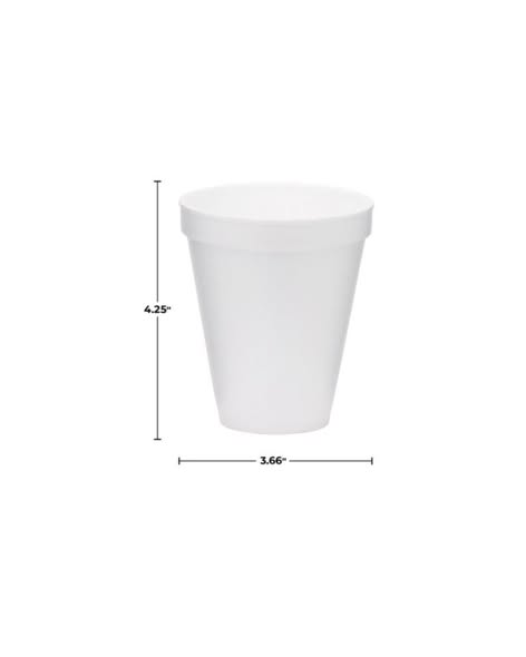 WinCup Foam Drink Cups 18 Series, White, 1000 ct.