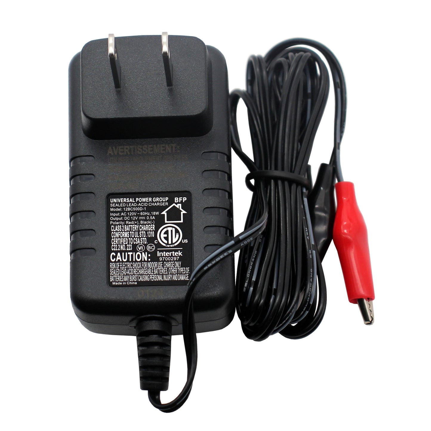 UPG, 12V, 500mA, Dual Stage Charger 14.8V Fast Charger, Volts 12 Max. Amps 0.5 Model# D1730